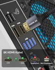 HDMI Kabel 2.1 2m HDMI Kabel 8K@60Hz 4K@120Hz UHD WQHD HDR Monitor Beamer