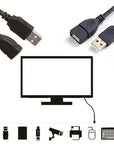 USB verlängerungskabel 2m USB 3.0 A-Stecker A-Buchse Verlängerung