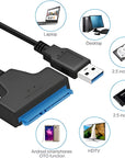 USB 3.0 zu SATA Adapter Kabel 2.5 Zoll HDD SSD Festplatten