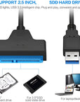 USB 3.0 zu SATA Adapter Kabel 2.5 Zoll HDD SSD Festplatten