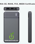 Power Bank 10000 mAh Power Bank mit 2x USB-Ausgang Schnell ladung+kabel Und LED