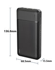 Power Bank 10000 mAh Power Bank mit 2x USB-Ausgang Schnell ladung+kabel Und LED