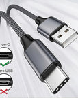 Ladekabel USB C Auf USB A 1m Schnellladekabel 1m Nylon USBC Ladekabel
